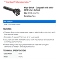 thumbnail image 2 of Wiper Switch - Compatible with 2008 - 2010 Saturn Outlook 2009, 2 of 2