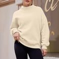 thumbnail image 5 of AUNVITO Women's High Neck Sweatshirt Long Sleeve Casual Fit Casual Winter Style Pullover Top, 5 of 8