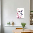 thumbnail image 4 of ZHONGYUTONG Hummingbird Canvas Wall Art Watercolor Bird & Flower Painting Prints Nature Animal Pictures for Kid's Room Nursery Framed (20.00" x 30.00"), 4 of 6
