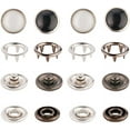 thumbnail image 1 of 40 juegos de broches de presión de perla, 2 colores, botones tipo perla, para camisas estilo western, botones de presión de latón, botones para prendas., 1 of 6