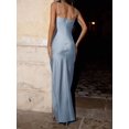 thumbnail image 2 of Chiquease Ruffled V‑Neck Hollow‑Out Spaghetti‑Strap Long Party Dress, Elegant Slip Gown for Holiday, Birthday and Formal Occasions, 2 of 12
