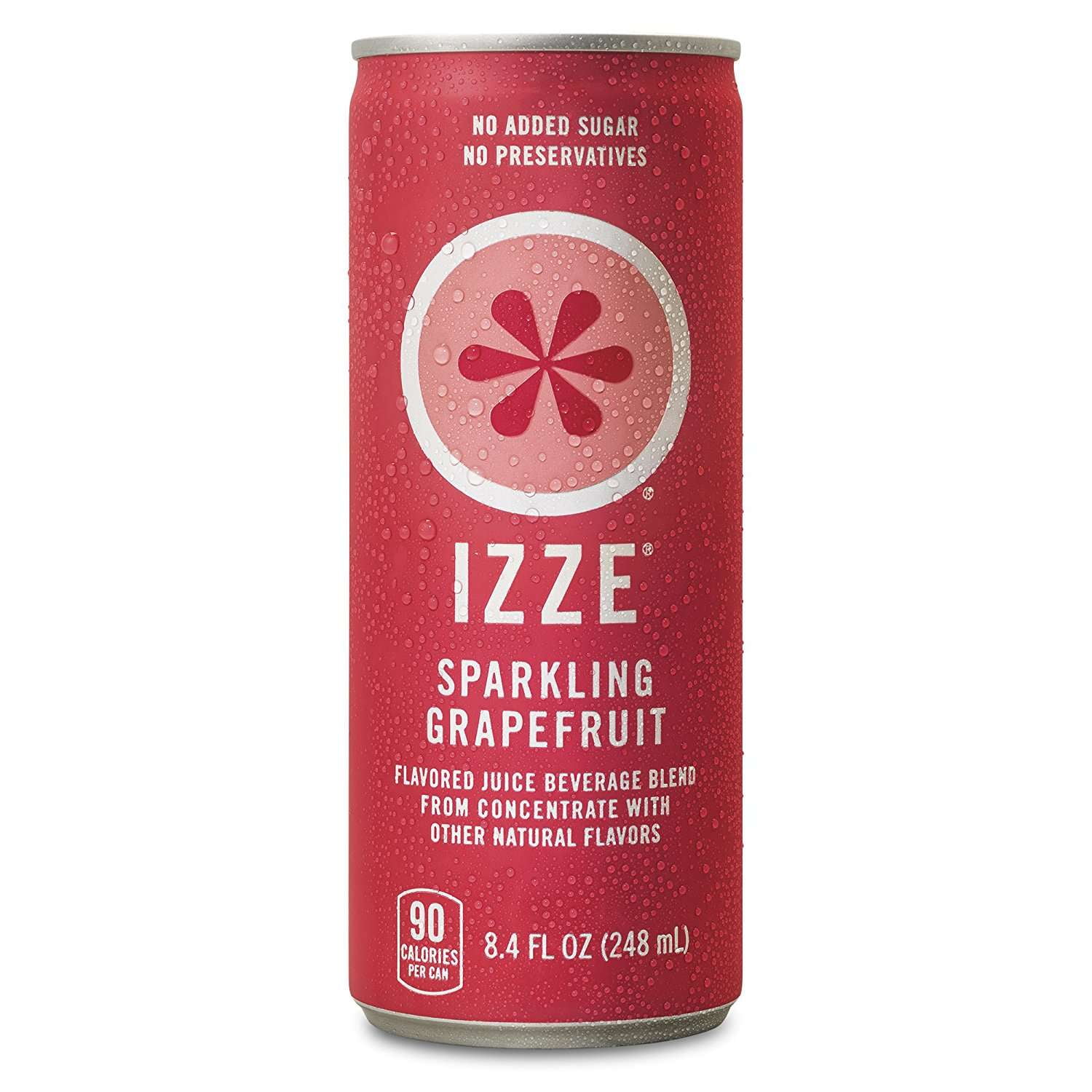 IZZE Sparkling Juice, Grapefruit, 8.4 oz Cans, 24 Count