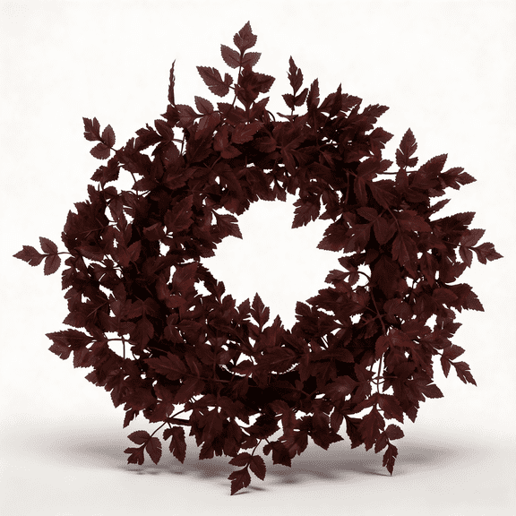 24 Inch Artificial Plum Wreath for Front Door Fall Autumn Leaf Wreath, a Way to Decorate Your Texas Home