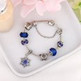 thumbnail image 2 of Pulsera azul cielo estrellado DIY cuento de hadas Navidad diamante incrustado copo de nieve pulsera de cuentas de vidrio, 2 of 5