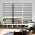thumbnail image 4 of Keego Custom Size Zebra Shades for Windows Privacy Cordless Windows Shades for Home Office, Dark Gray, 39"W x 42"H, 4 of 9