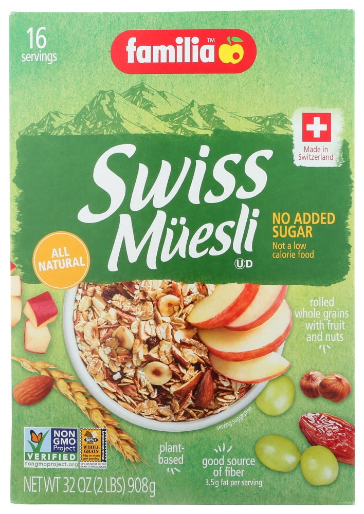 Familia Swiss Muesli, Packaged Breakfast Cereal, Sugar Free, 32 oz