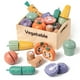 thumbnail image 1 of Juego de juguetes de madera para cortar verduras Kienvy para niños mayores de 3 años, 1 of 7