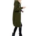 thumbnail image 1 of Veste à Capuche Zippée à Manches Longues pour Femmes, Cardigan, Manteau, Grande Taille p-5TG, 1 of 4