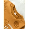 thumbnail image 4 of Wassery Kids Halloween Clothes for Boys Girls Toddler Autumn Winter Sweatshirts Long Sleeve Round Neck Letter Pumpkin Print Pullovers Tops Halloween Costume 6M-6T, 4 of 9