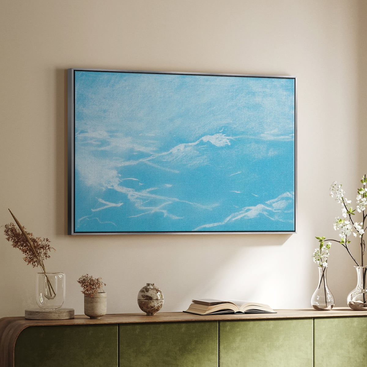 Vintage Landscape-CXLVI By Wexford Home Framed in Silver Wood Gallery Wrapped Canvas 27 in. x 41 in.