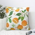 thumbnail image 6 of YFYANG Square Decorative Throw Pillow Case (Without Pillow Insert), Watercolor Orange Flower Pattern Bedroom Sofa Car Cushion Cover, 26"x26", 6 of 9