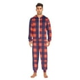 thumbnail image 6 of joogoo Orange Checkered Unisex Adults Onesies Pajamas Jumpsuits L, 6 of 7