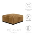 thumbnail image 5 of Modway Conjure Channel Tufted Performance Velvet Ottoman in Black Cognac, 5 of 5