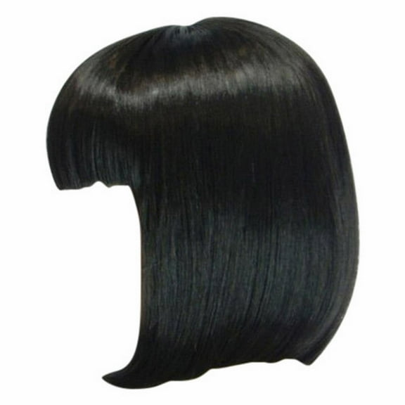 Women's Black Straight Wig High Temperature Fiber Glueless Lace Front Synthetic Hair for Parties Daily