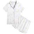 thumbnail image 6 of CONZONE Halloween Pajamas for Girls Ghost Pjs Set Hallowmas Jammies Short Sleeve Button Down Shirts Shorts 2 Piece Sleepwear Loungewear for Kids, 6 of 7