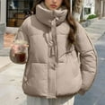 thumbnail image 3 of DAFPZW Oversized Winter Coats for Women Lightweight Puffy Warm Quilted Padded Down Puffer Jacket Outerwear with Pockets, 3 of 8
