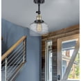 thumbnail image 5 of Innovations Lighting  Franklin Restoration Bell 1 Light 8" Semi-Flush Mount Black Antique Brass, 5 of 5