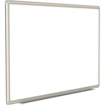 Ghent 48"x120" Aluminum Frame Ceramic Magnetic Whiteboard - Maple Trim