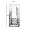 thumbnail image 2 of Lorren Home Trends Tall 12 Ounce Drinking Glass-Textured Cut Glass, Set of 6, 2 of 6