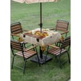 thumbnail image 4 of Outdoor Tablecloths with Umbrella Hole & Zipper, Vintage Sunflower Truck 54x54 Inch Square Tablecloths, Summer Botanical Pastoral Retro Art Waterproof Table Cloth, Patio/Pool/Picnic Table Covers, 4 of 8