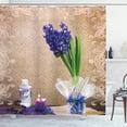thumbnail image 1 of Ornaments Candle and Hyacinth Flowers Pictures Zen Spa Design Shower Curtain Set, 1 of 3