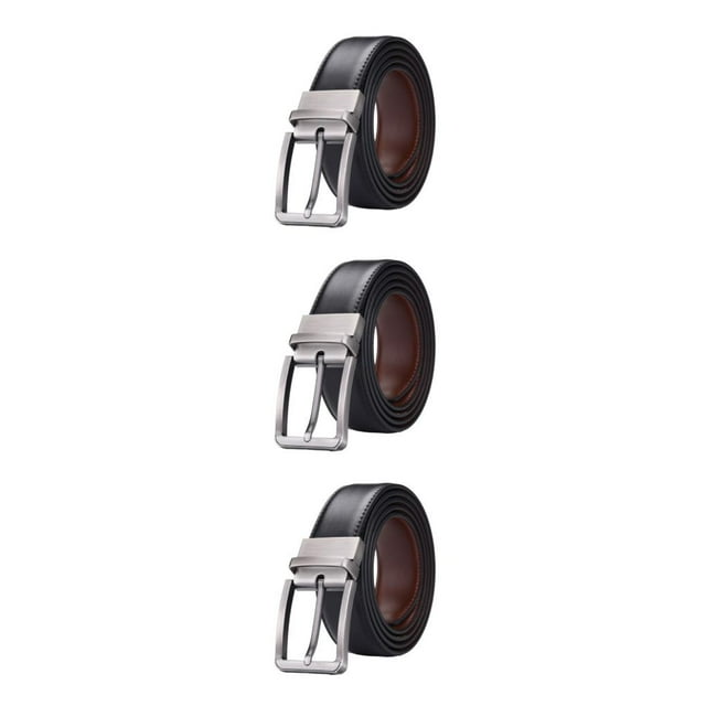 relayinert Ceinture Réversible Décontractée pour Hommes Résistante à l'Usure Boucle à Ardillon ple Toutes Tendances Jeans Assortis Style Classique Original 115cm 3ensemble