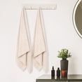 thumbnail image 4 of Toalla de baño de 2 piezas Regal Woven, de secado rápido, tamaño grande, suave, ligera y altamente absorbente, color rosa 28' x 56', 4 of 7