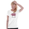 thumbnail image 4 of Out Of Bacon Pork Pig Meat Eater Womens Slim Fit Graphic Tee Brisco Brands X, 4 of 5