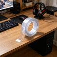 thumbnail image 6 of ICERUN 2026 New Double Sided Adhesive Tape Heavy Duty,Transparent,Removable,Mounting Tape,Grip,Strong Sticky,Wall Tape,Transparent Stripe,Paste Items,Office,Two Sided,Household,(2Mm30Mm6.6 Ft), 6 of 7