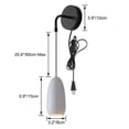 thumbnail image 3 of FSLiving Touch Dimmer Accent Downlight 3000K Oval Decorative Wall Light, UL Plug-in Cord Dimmable 7W COB LED Bedside Lamp Wall Lantern Matte White Wall Sconce for Bathroom Bedroom Living Room, 3 of 7