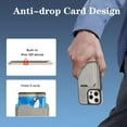 thumbnail image 3 of Designed for iPhone 16e Case, PU Leather + TPU Material, Detachable Magnetic Card Holder, Ultra Slim Lightweight Business Wallet Cover, Drop Protective Shockproof Classic Design, Gray, 3 of 10