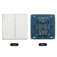 thumbnail image 3 of Light Switch Wall Panel Push Button 2 Gang 2 Way White 250V 10A 86mmx86mm, 3 of 5