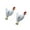 White, variant on Miniature Cartoon Fowl Ear Studs Stylish Design Suitable Work School Social Gatherings