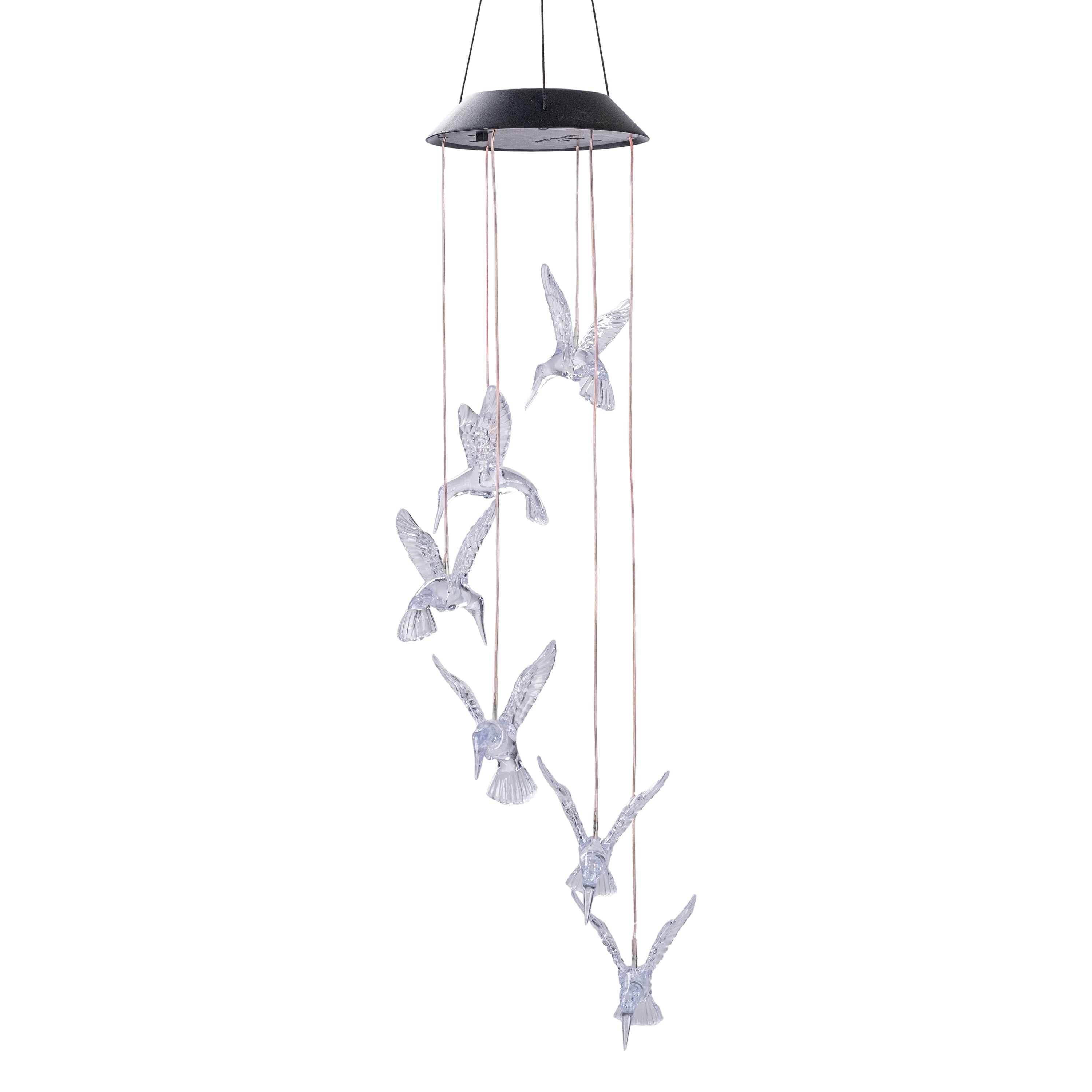 Mainstays Outdoor 30"H Solar Hummingbird Plastic Mobile Chime