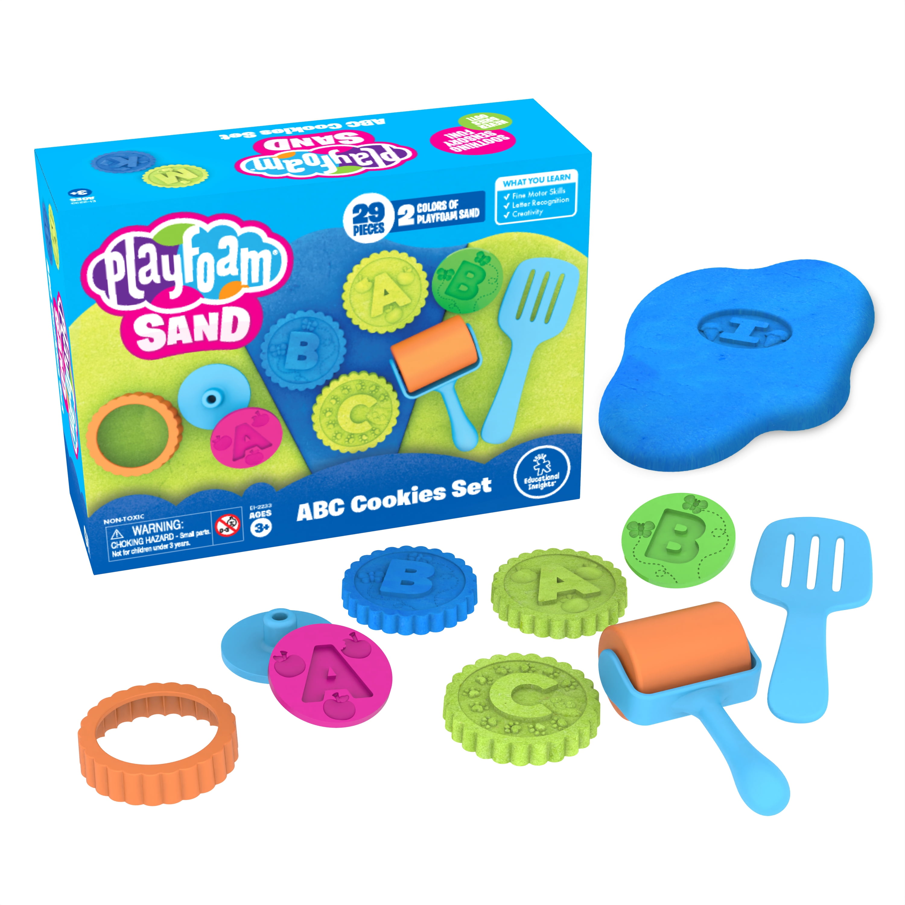 Educational Insights Playfoam Sand ABC Cookies Set, Sensory Set, Play