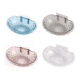 thumbnail image 4 of Inteprter Soporte para jabonera, estante de almacenamiento transparente, caja montada en la pared, platos, esponja adhesiva, estuche, taza para Juegos de accesorios de baño Blanco transparente, 4 of 6