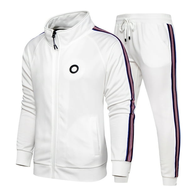 Men Tracksuit Set Casual Full Zip Jogging Sweat Suit Walmart