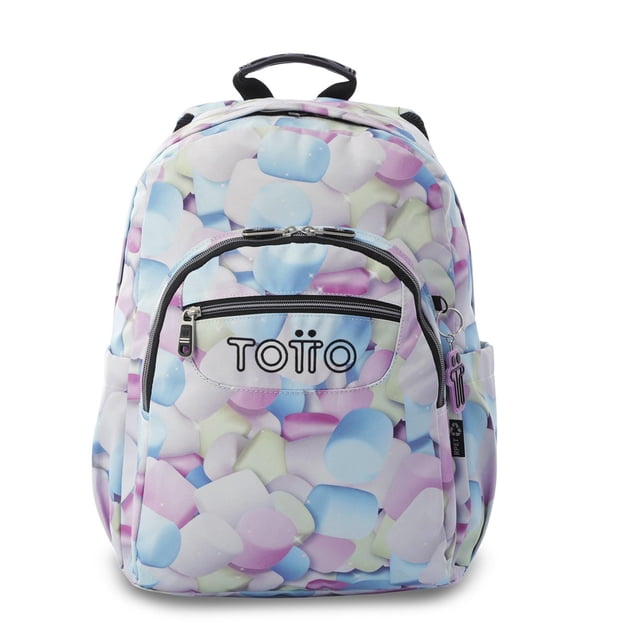 TOTTO Mochila Escolar Grande para Niña Porta Laptop 14 Repelente a Líquidos | 20 L - ACUARELA Multicolor G