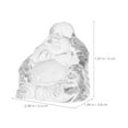 thumbnail image 4 of Crystal Buddha Figurines White Crystal Homeowners Living Room 2Pcs 2.1In, 4 of 4