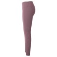 thumbnail image 4 of Pantalones de yoga de talle alto para mujer, control de barriga, entrenamiento, fitness, pantalones de nailon, accesorio deportivo, color rosa sucio, 4 of 8