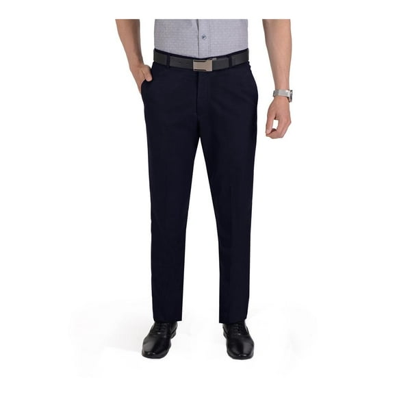 Pantalón de Vestir Yale Talla 34 sin Pinzas Marino