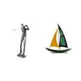 thumbnail image 1 of Figura de golfista,Estatua de golfista de resina,figura de golfista,decoración del hogar,Figura de velero,Escultura de velero de hierro para decoración de oficina y hogar,Estatua de barco de, 1 of 8