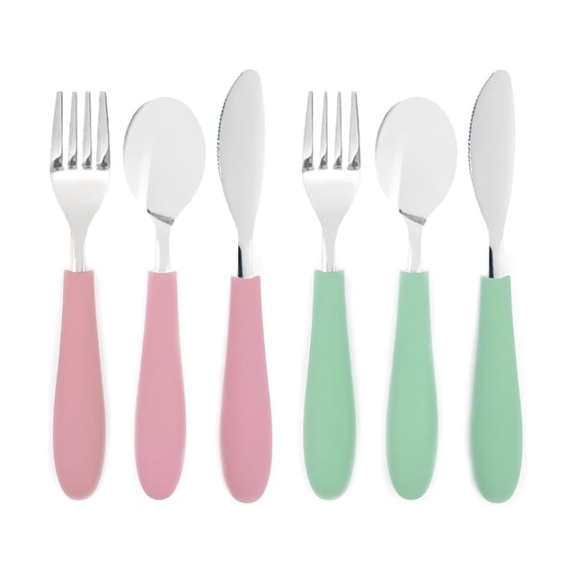Platería infantil Elk and Friends con mango de silicona para niños de más de 4 años