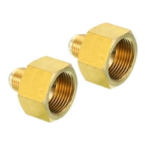 Uxcell Flare Connector SAE 45 Degree Flare Brass Adapter Flare Pipe Fitting 3/4 inch Female Flare x 3/8 inch Male Flare 2 pcs