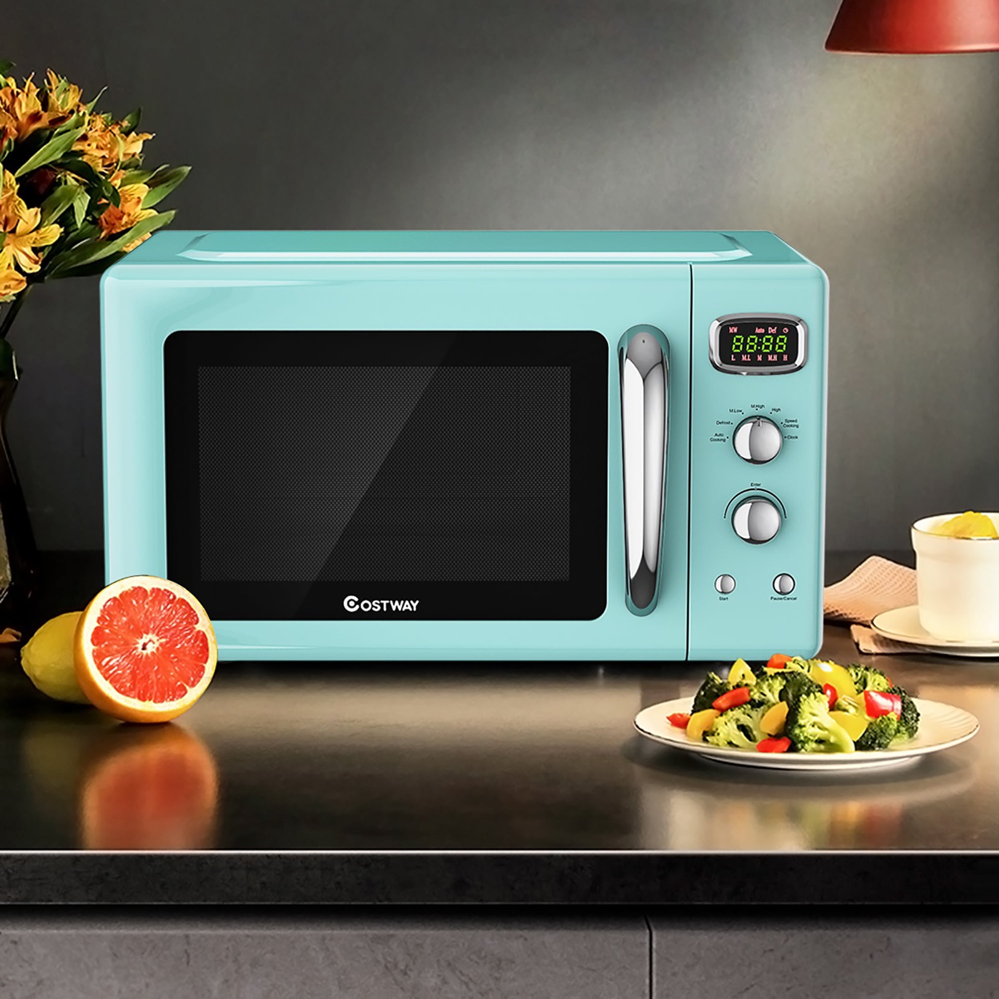 Details about   Retro Countertop Microwave Oven Kitchen Appliance Home Decor .09 Cu Ft Teal New 