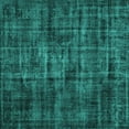 thumbnail image 1 of Ahgly Company Machine Washable Indoor Square Persian Turquoise Blue Bohemian Area Rugs, 4' Square, 1 of 4