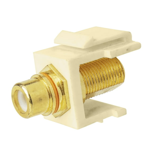 Skywalker Brand — Keystone F Female to RCA Female Connector Insert (Yellow Band | Ivory)