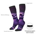 thumbnail image 4 of Fotbe Purple Hippo In Water Calcetas Divertidas Estampadas para Hombre y Mujer, Calcetas de Algodón hasta la Rodilla para Caminar, Correr, Enfermería y Embarazo, 4 of 6