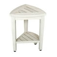 thumbnail image 2 of Oasis Compact Teak Corner Shower Stool with Shelf in Driftwood, 2 of 4