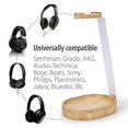 thumbnail image 4 of Colgante de soporte universal de madera y aluminio Avantree con soporte para cables rack de montaje de auriculares de escritorio robusto para Sony Bose Shure Jabra JBL AKG Gaming Headphones Display - TR902, 4 of 6